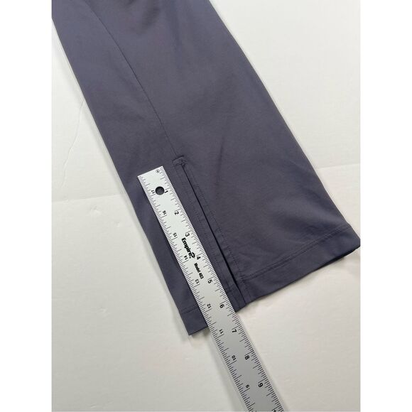 Patagonia Women size Small Cropped Yoga Pant Capri Gray Foldover Waist Slit Hem - Picture 9 of 11